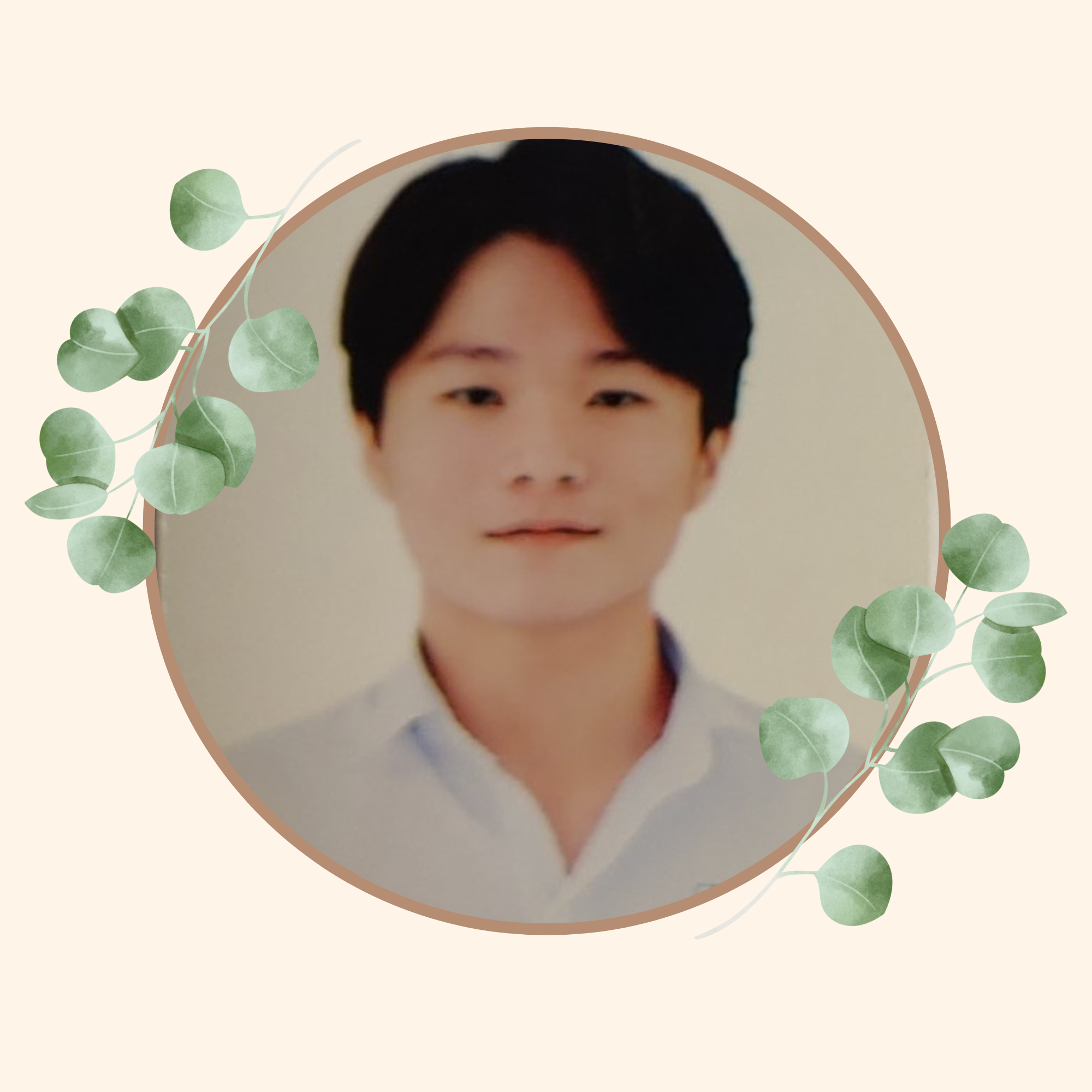 Leafy Beige Daddy's Love Circular Frame Baby Canvas