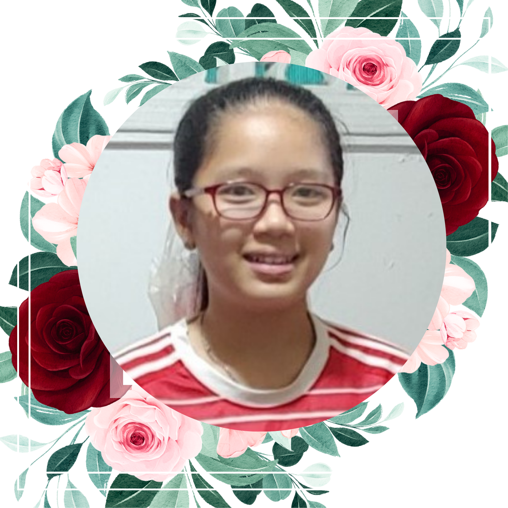 Red and Pink Watercolor Floral Frame Wedding Invitation (4)