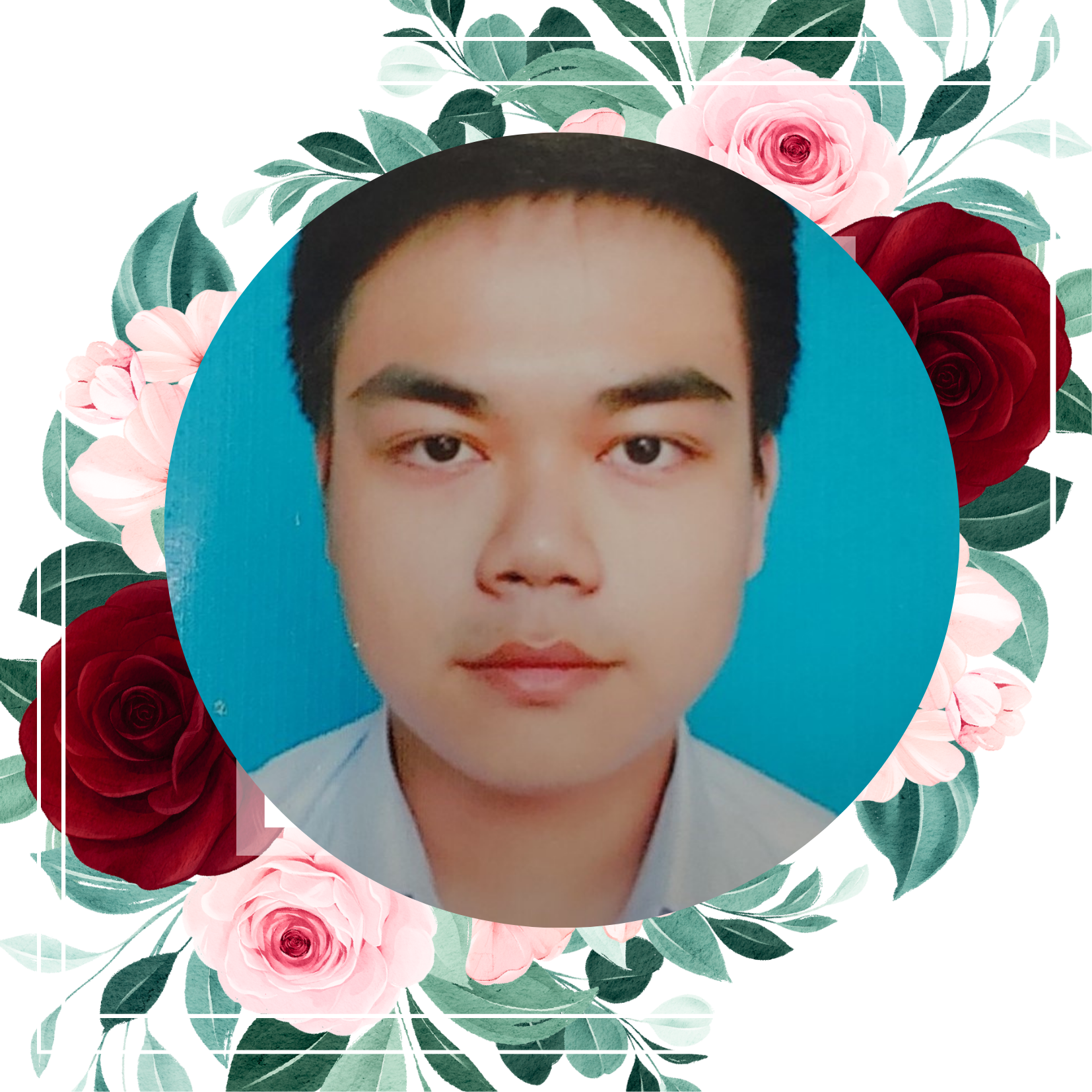 Red and Pink Watercolor Floral Frame Wedding Invitation (6)