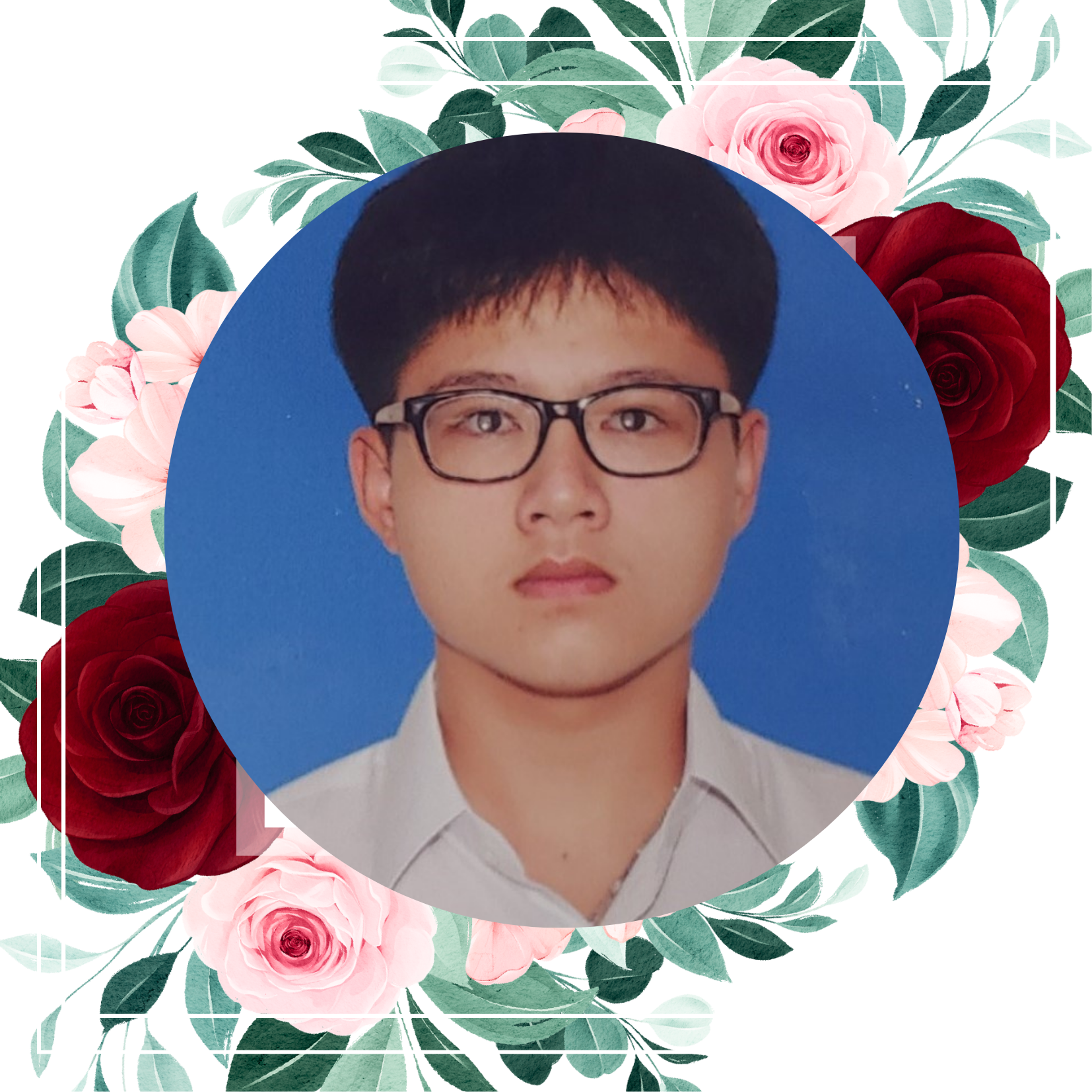 Red and Pink Watercolor Floral Frame Wedding Invitation (8)